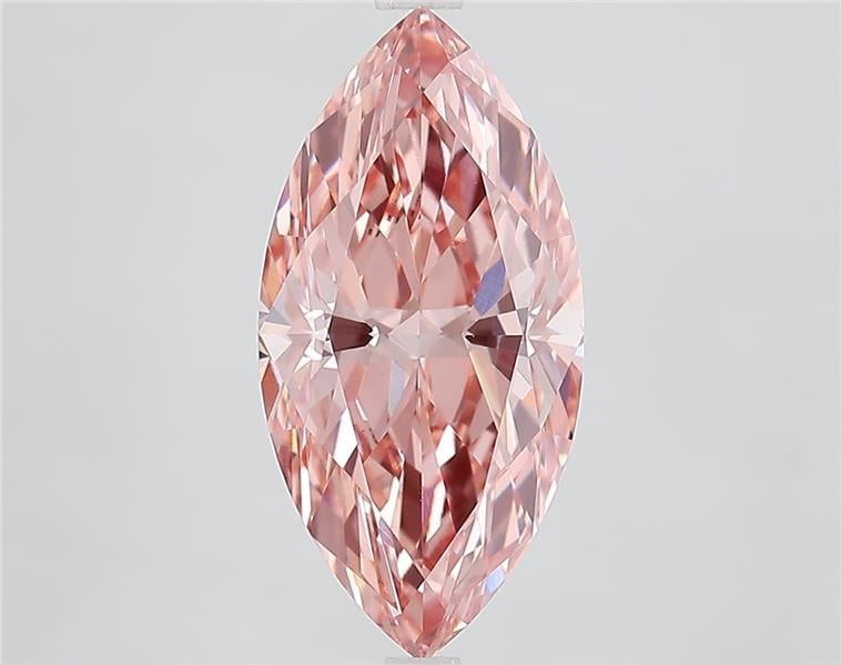 3.56 Ct. Fancy Vivid  Pink Marquise Lab Grown Diamond
