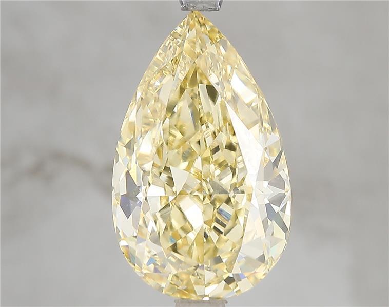5.07 Ct. Fancy Vivid Yellow Pear Lab Grown Diamond
