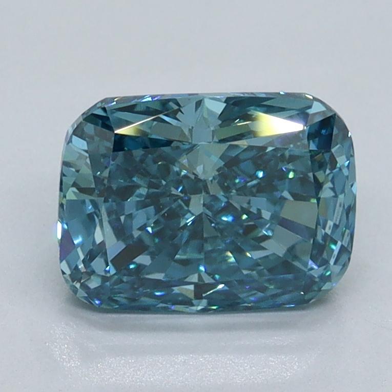 1.50 Ct. Fancy Vivid Malibu Blue Cushion Lab Grown Diamond