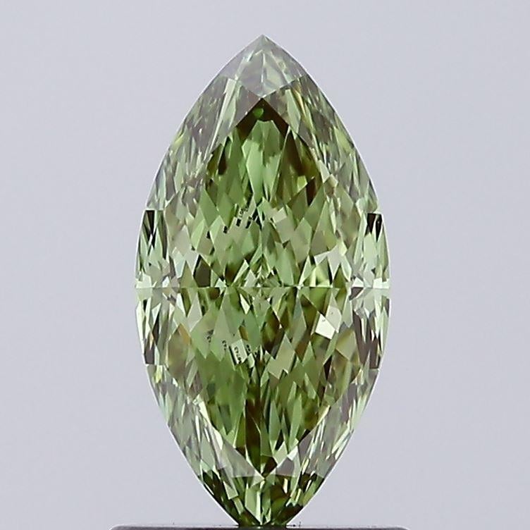 1.00 Ct. Fancy Vivid Green Marquise Lab Grown Diamond