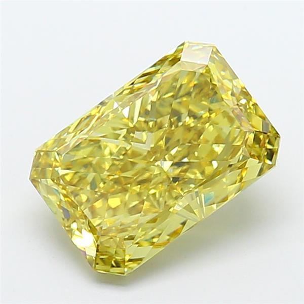 6.10 Ct. Fancy Vivid Yellow Radiant Lab Grown Diamond