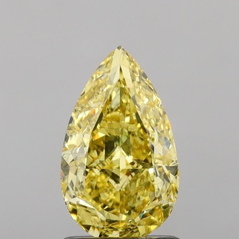 1.66 Ct. Fancy Intense Yellow Pear Lab Grown Diamond