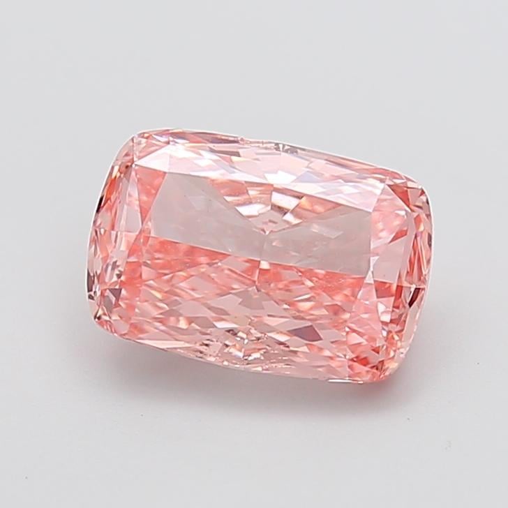 3.01 Ct. Fancy Intense Orangy Pink Cushion Lab Grown Diamond