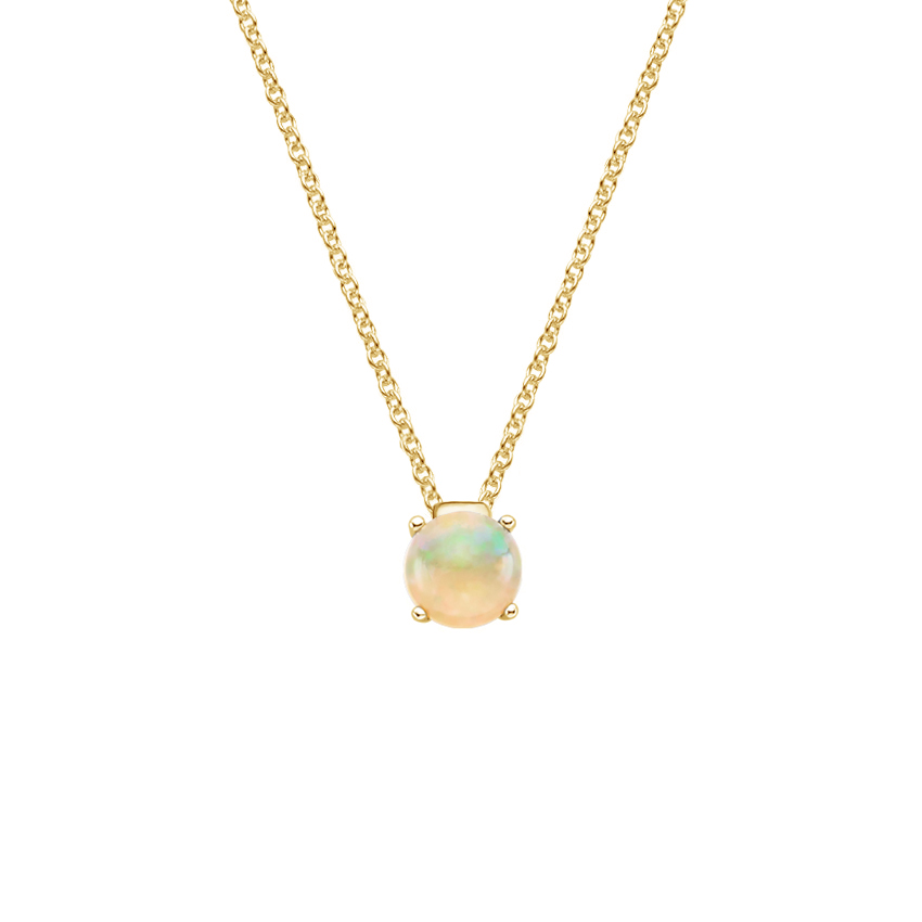 Floating Solitaire Opal Pendant 