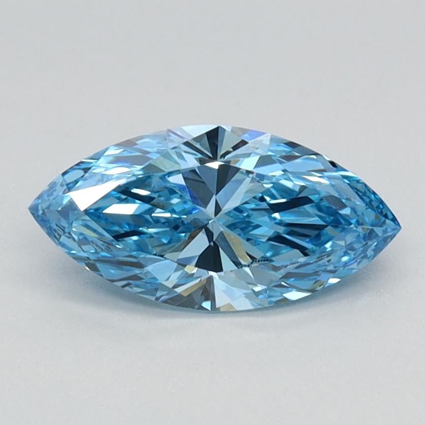 0.71 Ct. Fancy Vivid Blue Marquise Lab Grown Diamond