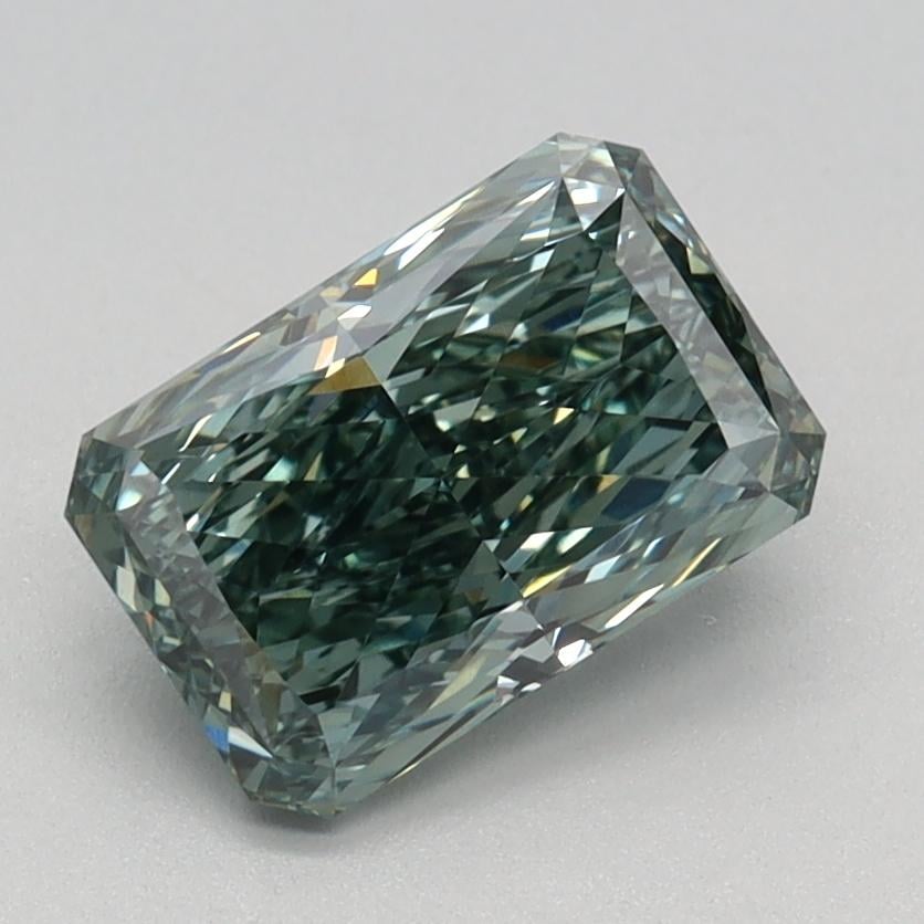 1.29 Ct. Fancy Vivid Green Radiant Lab Grown Diamond