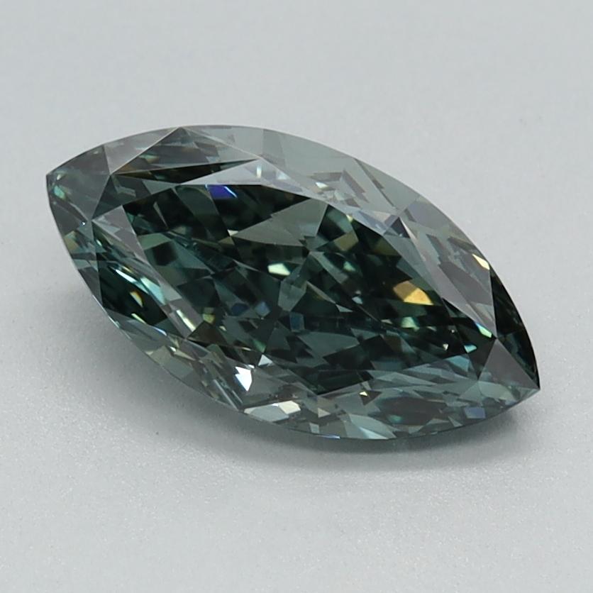 1.04 Ct. Fancy Deep Greyish Green Marquise Lab Grown Diamond