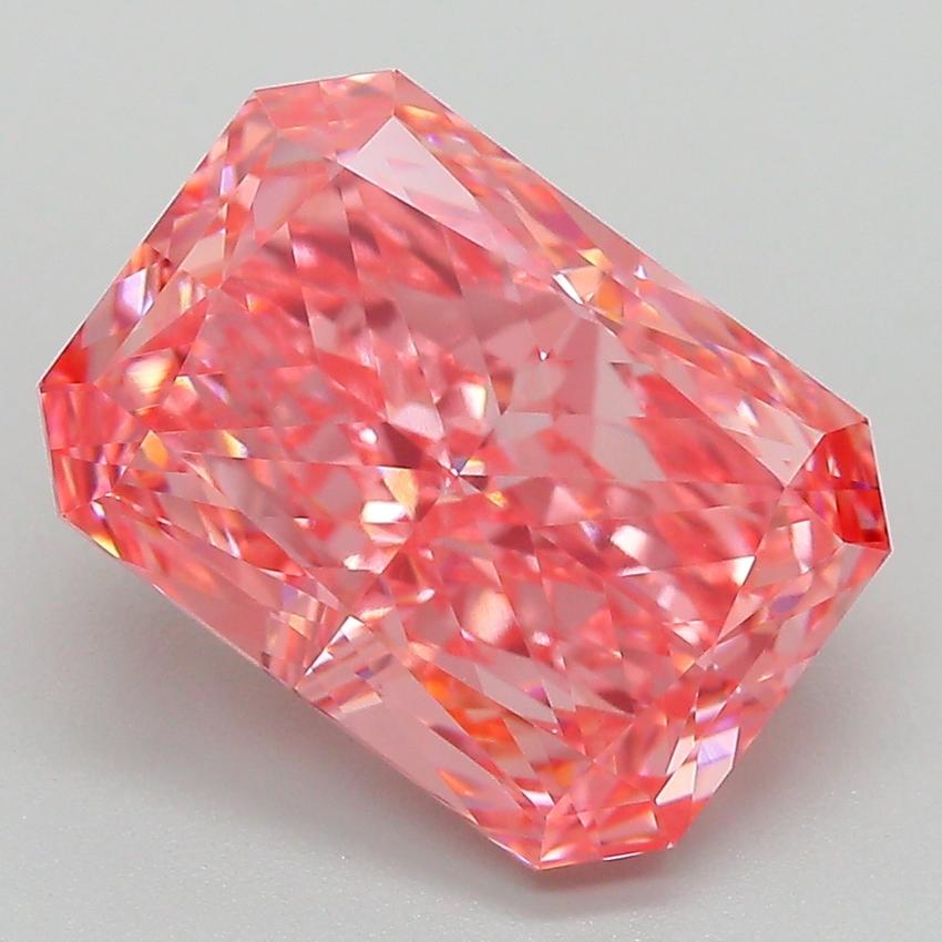 5.07 Ct. Fancy Vivid Pink Radiant Lab Grown Diamond