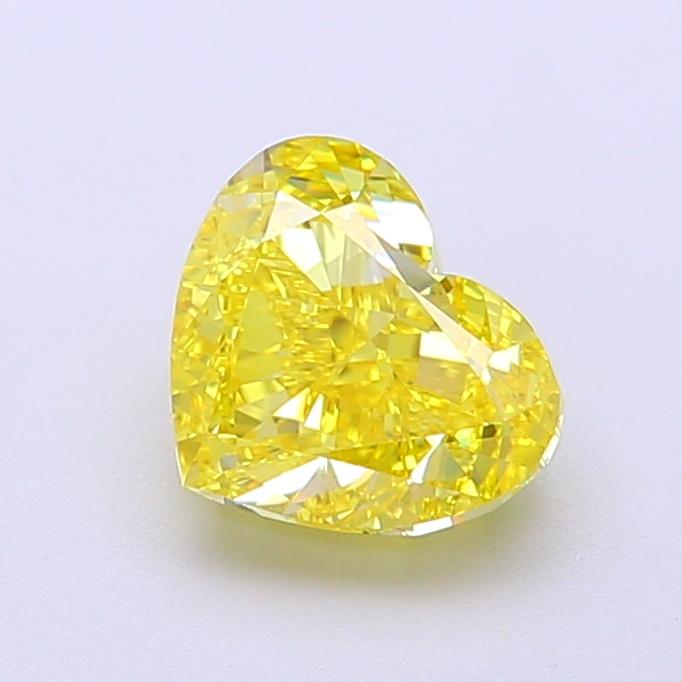 1.56 Ct. Fancy Vivid Yellow Heart Lab Grown Diamond