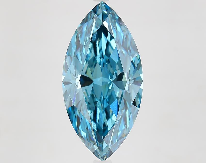 6.06 Ct. Fancy Vivid Blue Marquise Lab Grown Diamond