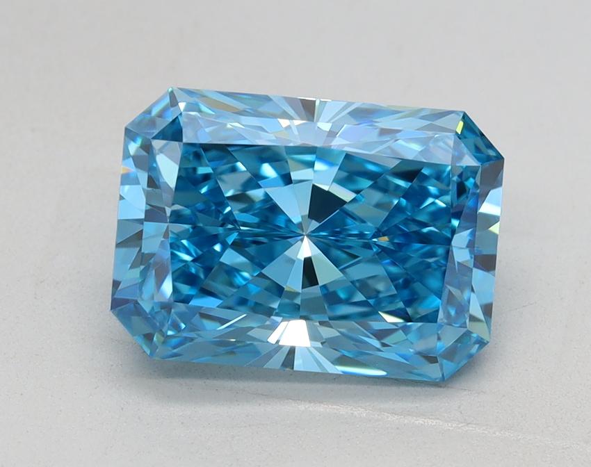 2.52 Ct. Fancy Vivid Blue Radiant Lab Grown Diamond