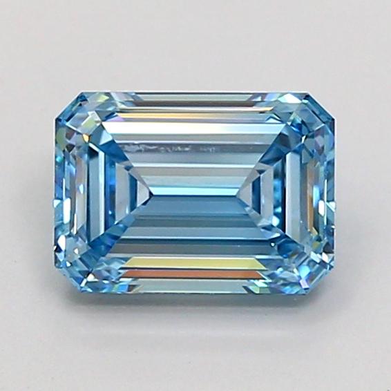 1.41 Ct. Fancy Vivid Blue Emerald Lab Grown Diamond