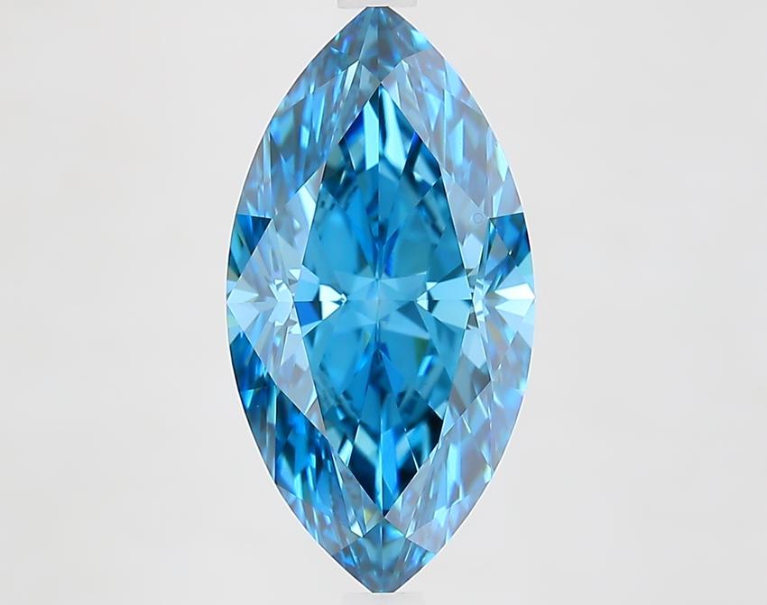 4.07 Ct. Fancy Vivid Blue Marquise Lab Grown Diamond