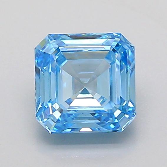 1.07 Ct. Fancy Vivid Blue Asscher Lab Grown Diamond