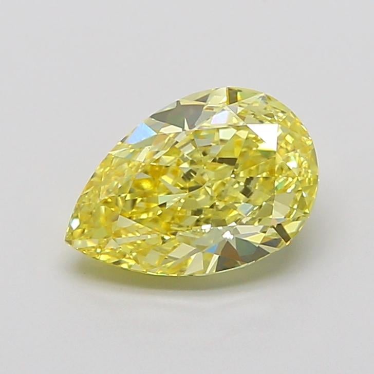 3.08 Ct. Fancy Intense None Yellow Pear Lab Grown Diamond
