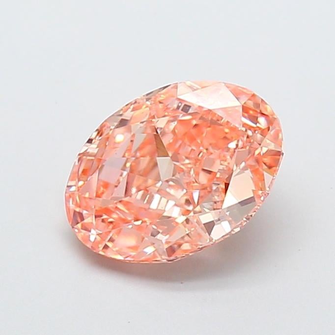 2.22 Ct. Fancy Intense Orangy Pink Oval Lab Grown Diamond