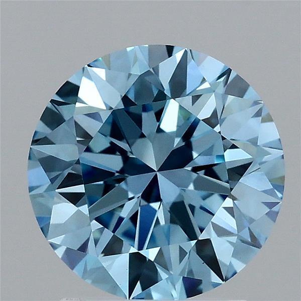 2.02 Ct. Fancy Vivid  Blue Round Lab Grown Diamond