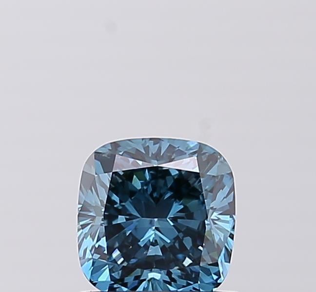 1.01 Ct. Fancy Vivid  Blue Cushion Lab Grown Diamond