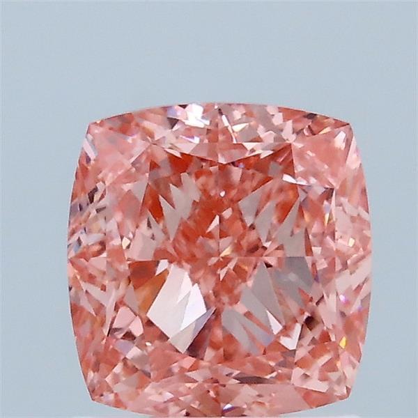 1.63 Ct. Fancy Vivid Pink Cushion Lab Grown Diamond