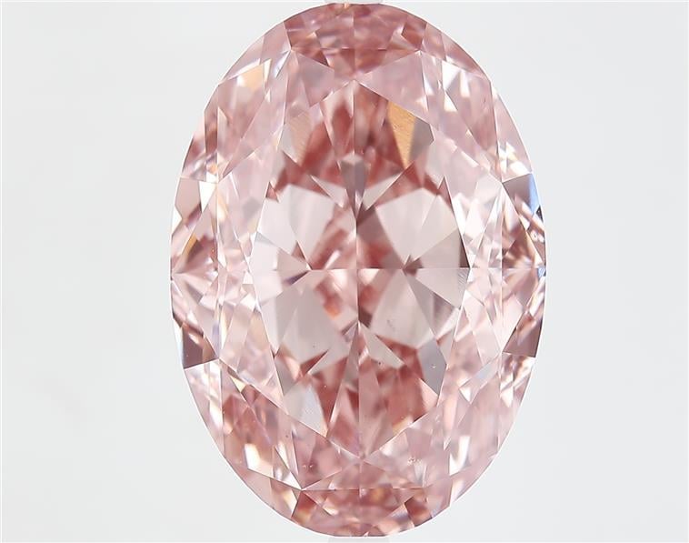 18.09 Ct. Fancy Vivid  Pink Oval Lab Grown Diamond