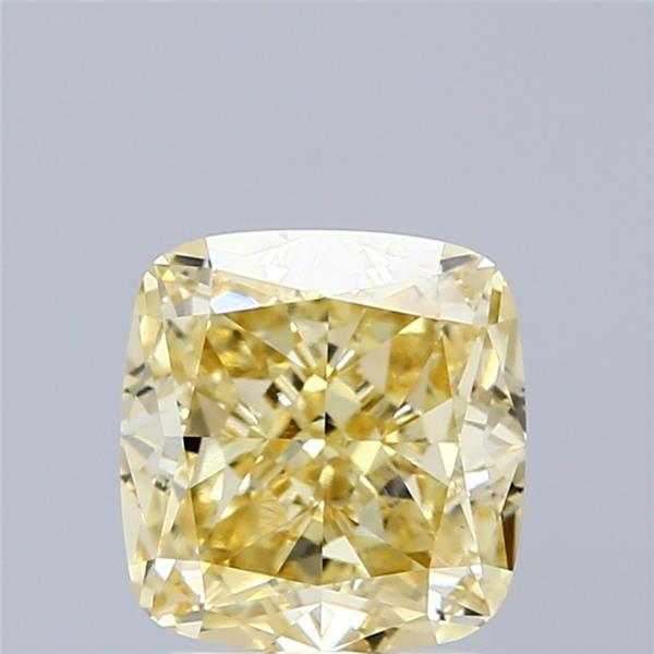 2.50 Ct. Fancy Intense Yellow Cushion Lab Grown Diamond