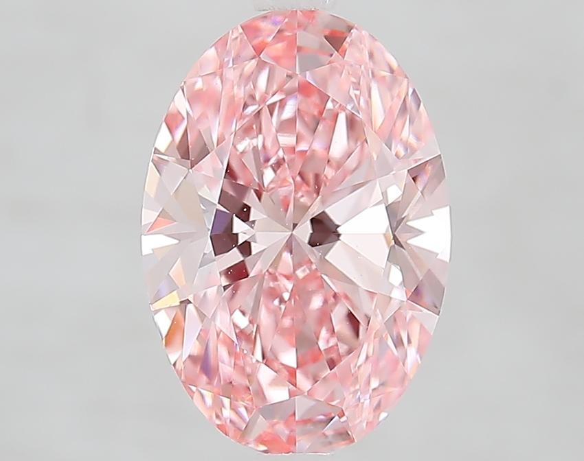 3.12 Ct. Fancy Vivid Pink Oval Lab Grown Diamond