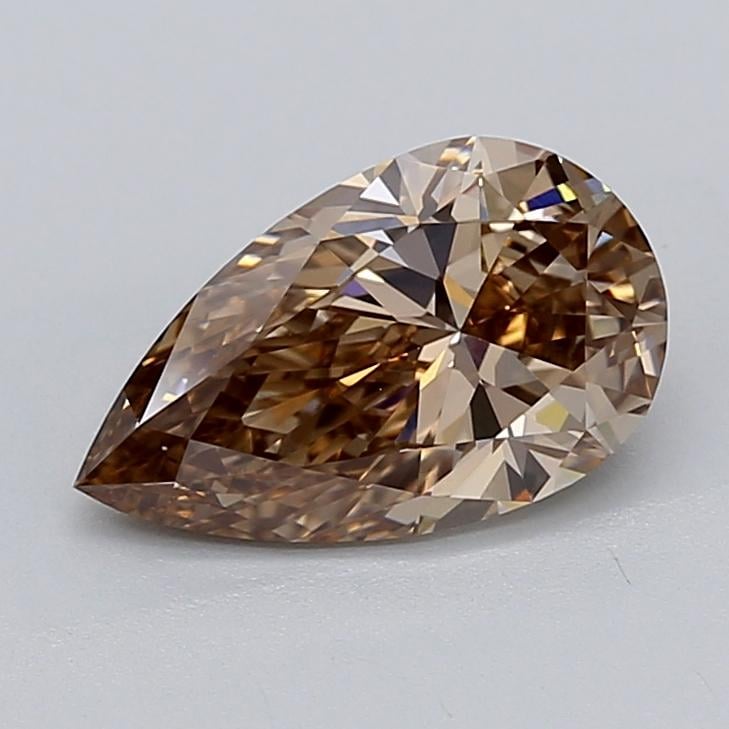 2.07 Ct. Light  Brown Pear Lab Grown Diamond