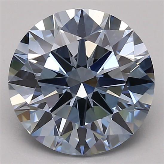 2.50 Ct. Fancy Vivid Blue Round Lab Grown Diamond