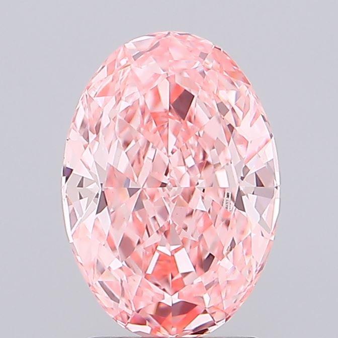 2.09 Ct. Fancy Vivid Pink Oval Lab Grown Diamond