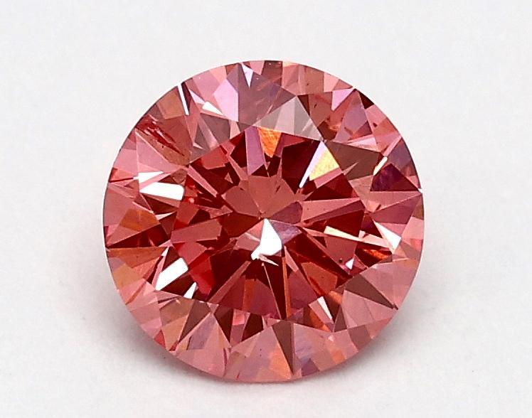 0.61 Ct. Fancy Vivid Pink Round Lab Grown Diamond