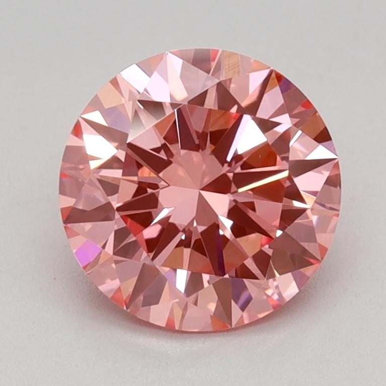 1.08 Ct. Fancy Vivid Pink Round Lab Grown Diamond