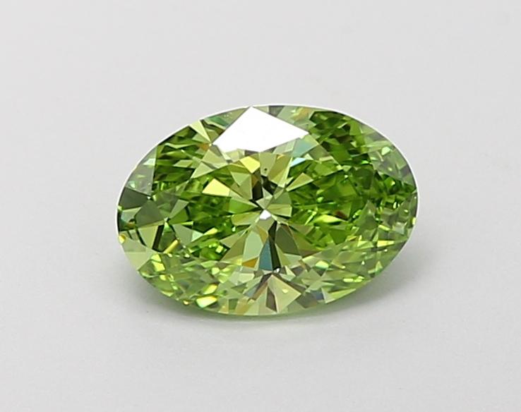 1.01 Ct. Fancy Vivid Green Oval Lab Grown Diamond