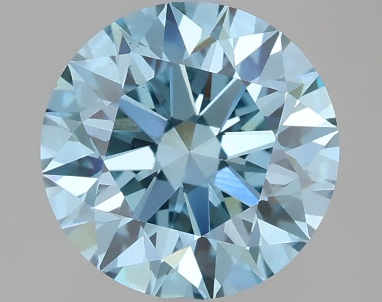 2.06 Ct. Fancy Vivid Blue Round Lab Grown Diamond