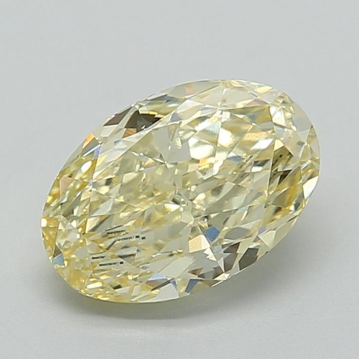 3.04 Ct. Fancy Intense  Yellow Oval Lab Grown Diamond