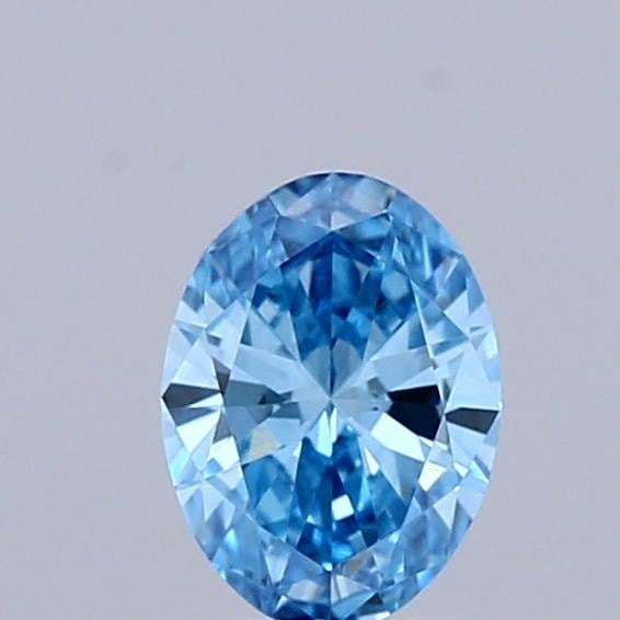 0.31 Ct. Fancy Vivid Blue Oval Lab Grown Diamond