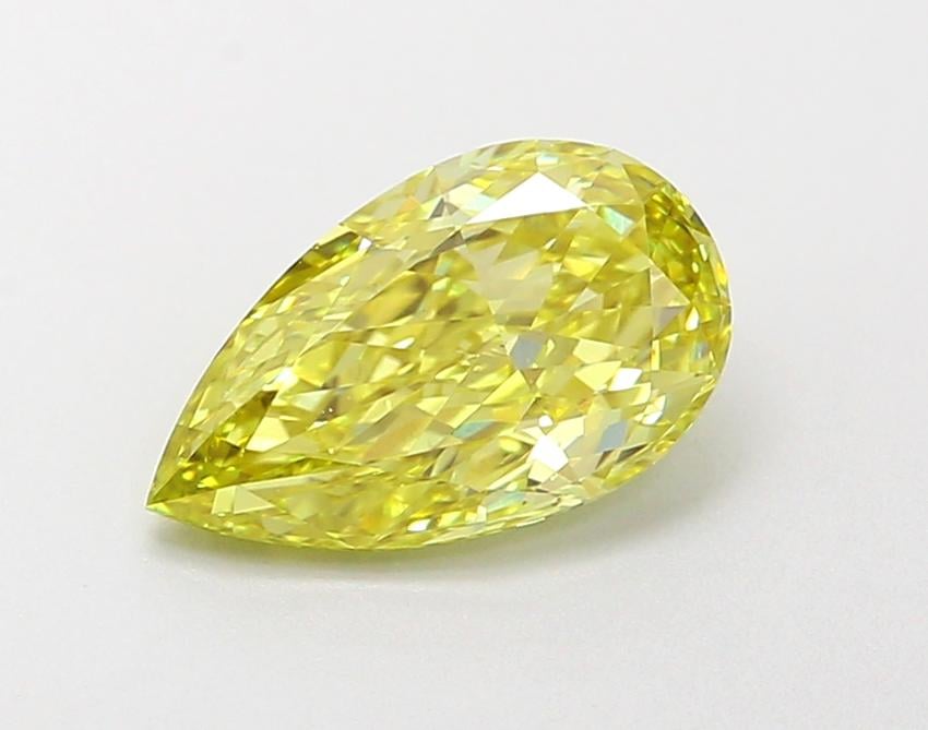 1.12 Ct. Fancy Vivid Yellow Pear Lab Grown Diamond