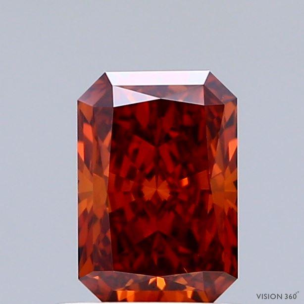 1.02 Ct. Fancy Vivid Orange Radiant Lab Grown Diamond