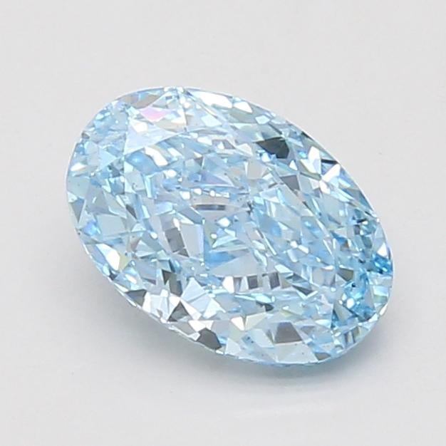 1.53 Ct. Fancy Vivid Blue Oval Lab Grown Diamond