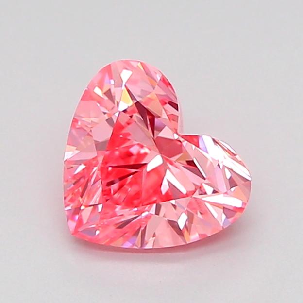 1.00 Ct. Fancy Vivid Pink Heart Lab Grown Diamond