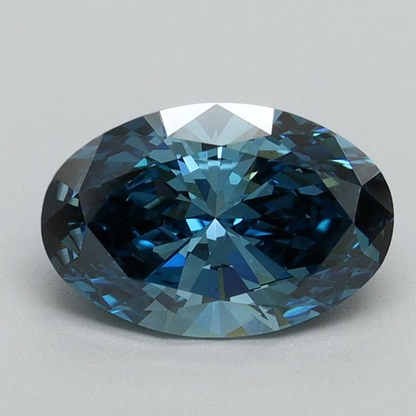 1.55 Ct. Fancy Intense Blue Oval Lab Grown Diamond
