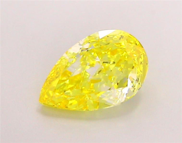 1.52 Ct. Fancy Vivid Yellow Pear Lab Grown Diamond