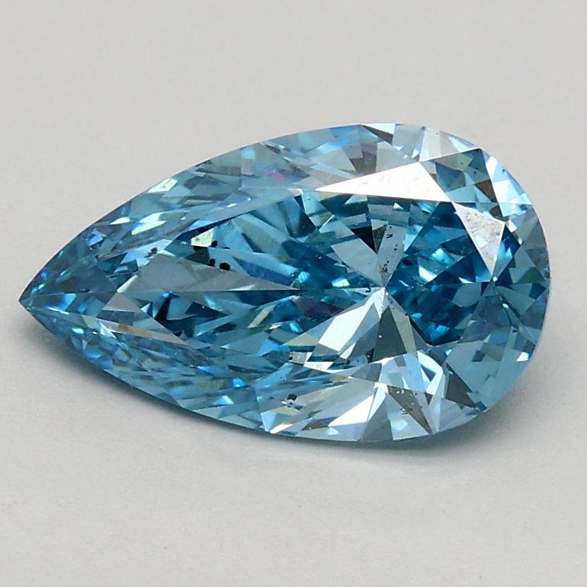 1.01 Ct. Fancy Vivid Blue Pear Lab Grown Diamond