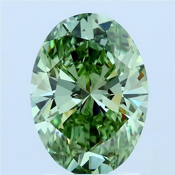2.01 Ct. Fancy Vivid Green Oval Lab Grown Diamond