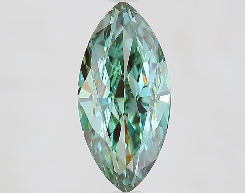 2.43 Ct. Fancy Green Marquise Lab Grown Diamond