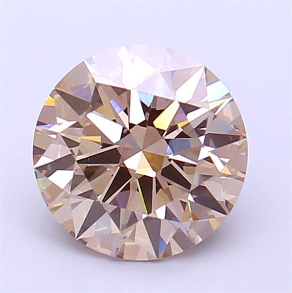 2.01 Ct. Very Light Brown Round Lab Grown Diamond