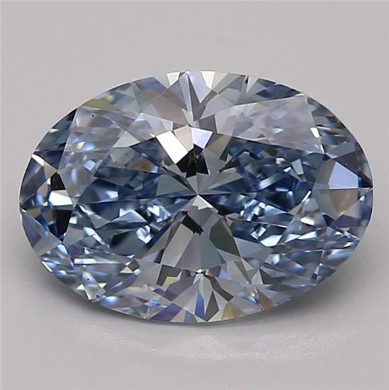 2.33 Ct. Fancy Vivid Blue Oval Lab Grown Diamond