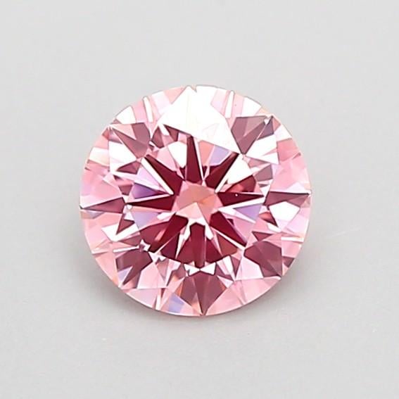 0.55 Ct. Fancy Vivid Pink Round Lab Grown Diamond