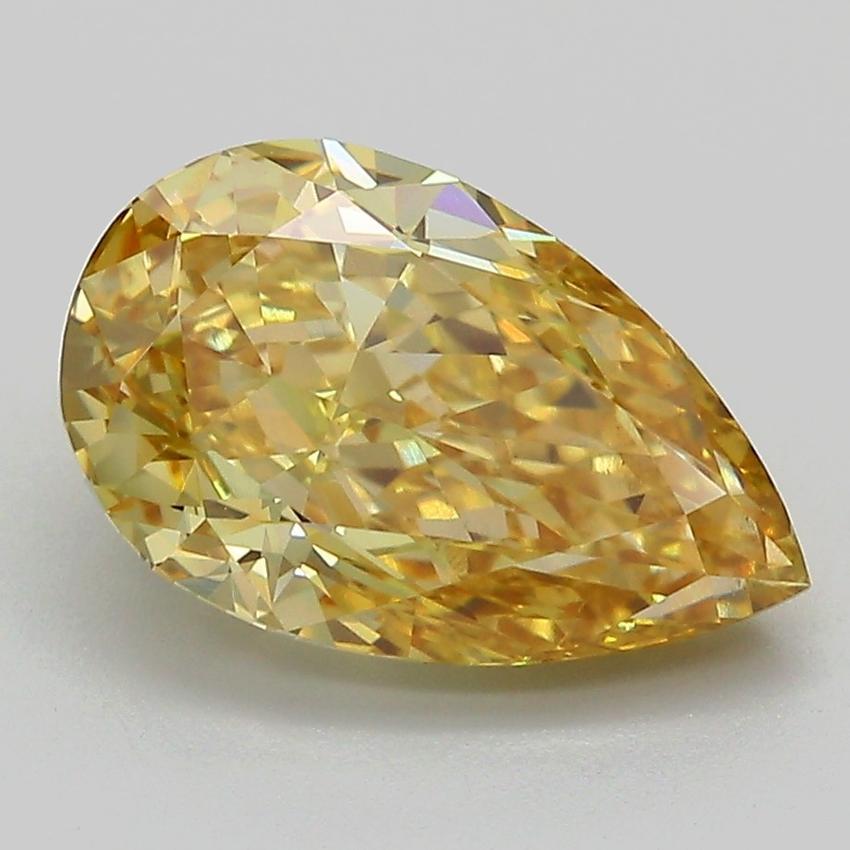 3.08 Ct. Fancy Intense Yellow Pear Lab Grown Diamond