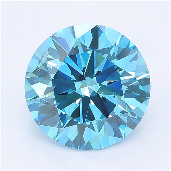 2.00 Ct. Fancy Vivid Blue Round Lab Grown Diamond