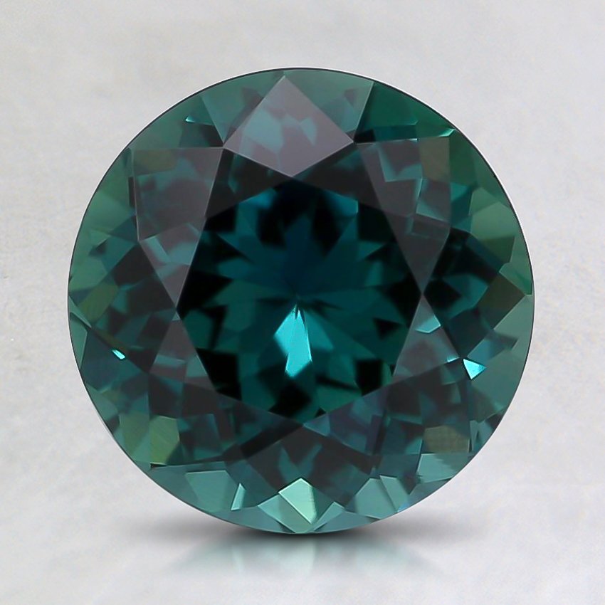 7.9mm Premium Teal Round Sapphire